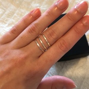 James Avery 3 hammered bands stackable rings